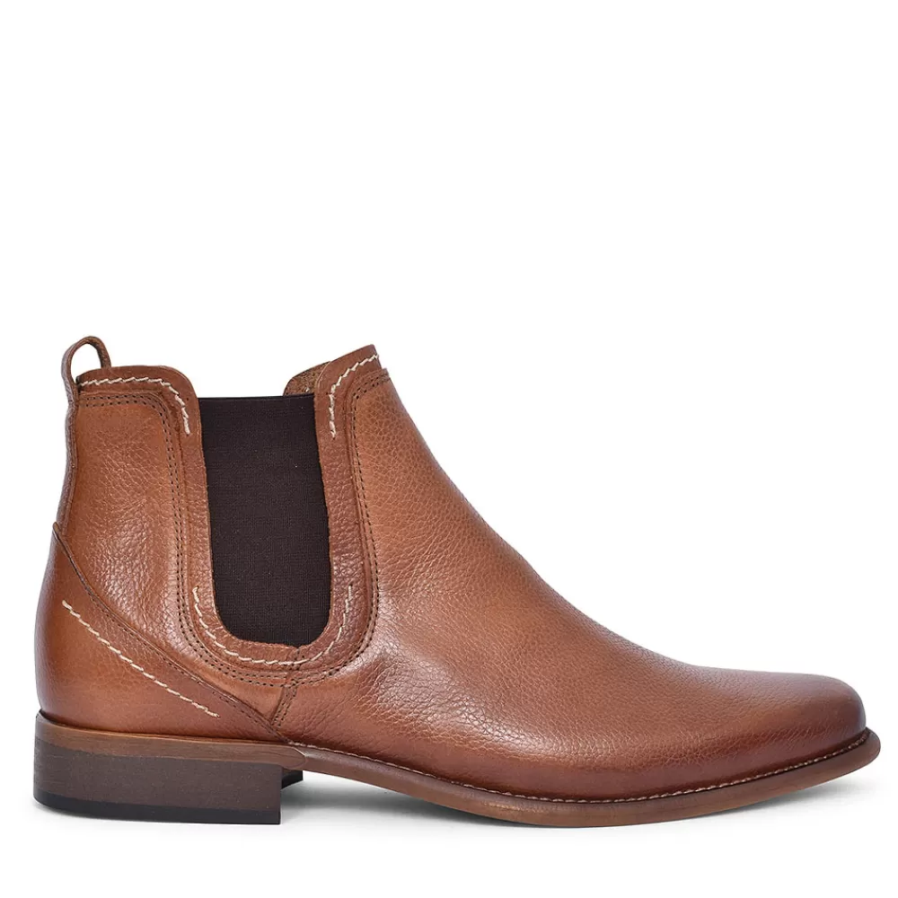 Mens ESCAPE Austin Chelsea Boot For Men In Tumbled Caramel