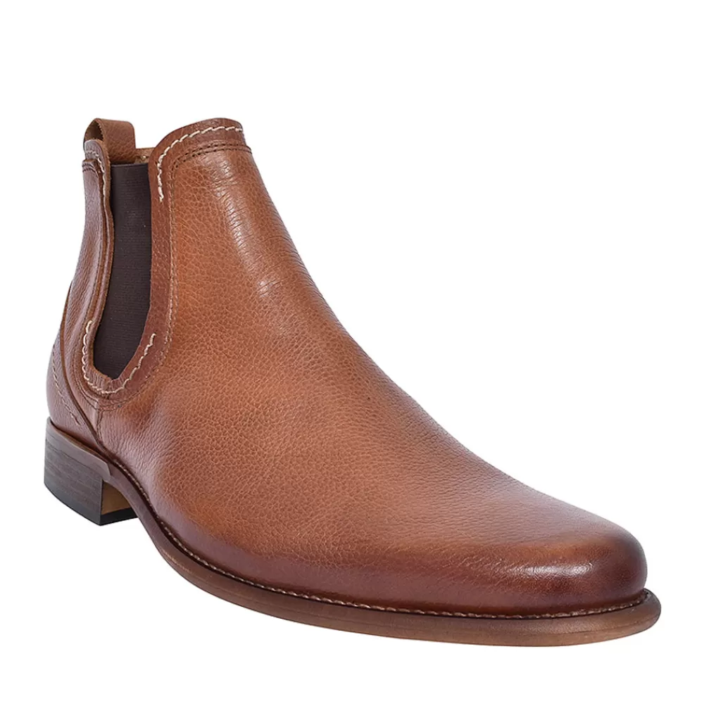 Mens ESCAPE Austin Chelsea Boot For Men In Tumbled Caramel