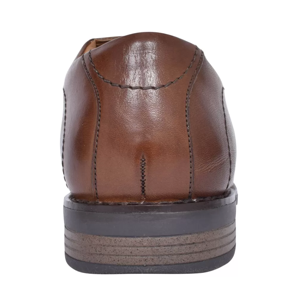Mens CLARKS Becken Lace Leather H Fit Laced Shoe For Men In Tan