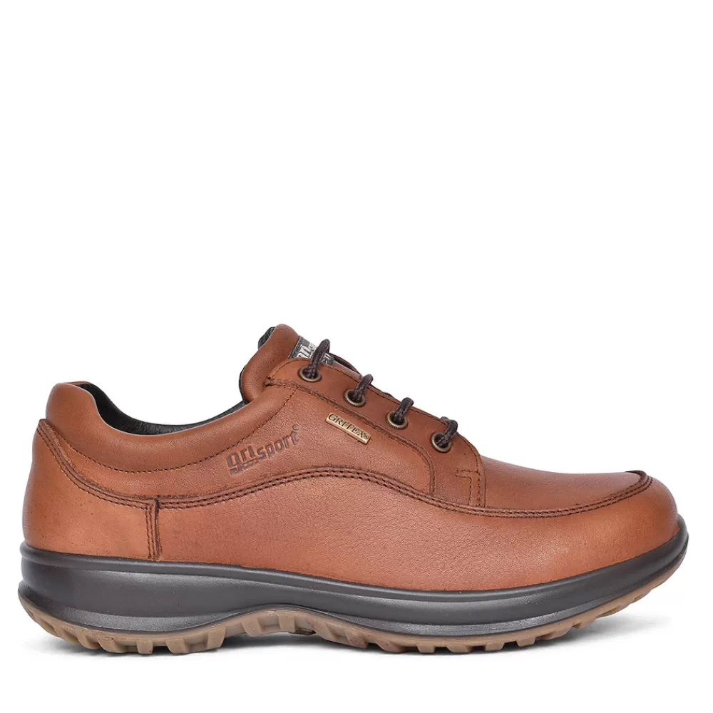 Mens GRISPORT Bmg050 Livingston Tan Laced Walking Shoes For Men In Tan