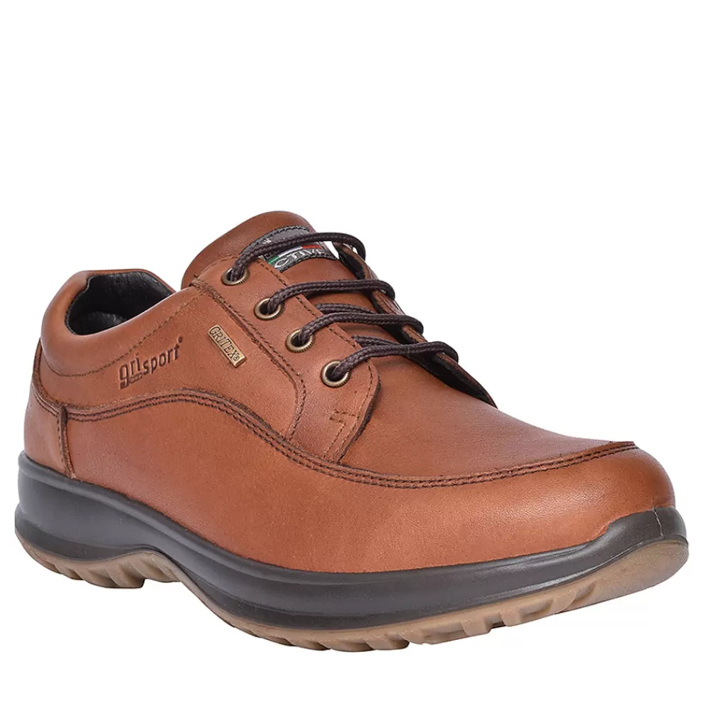 Mens GRISPORT Bmg050 Livingston Tan Laced Walking Shoes For Men In Tan