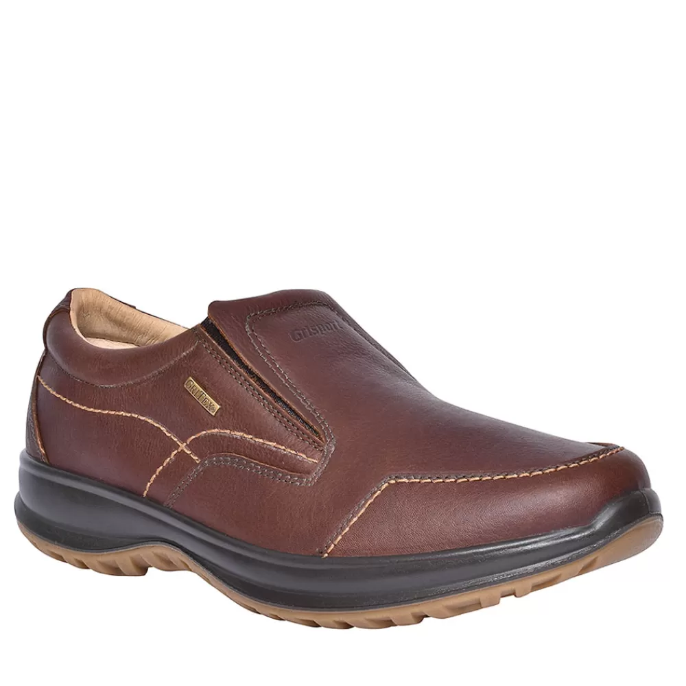 Mens GRISPORT Bmg057 Melrose Slip On Walking Shoes For Men In Brown