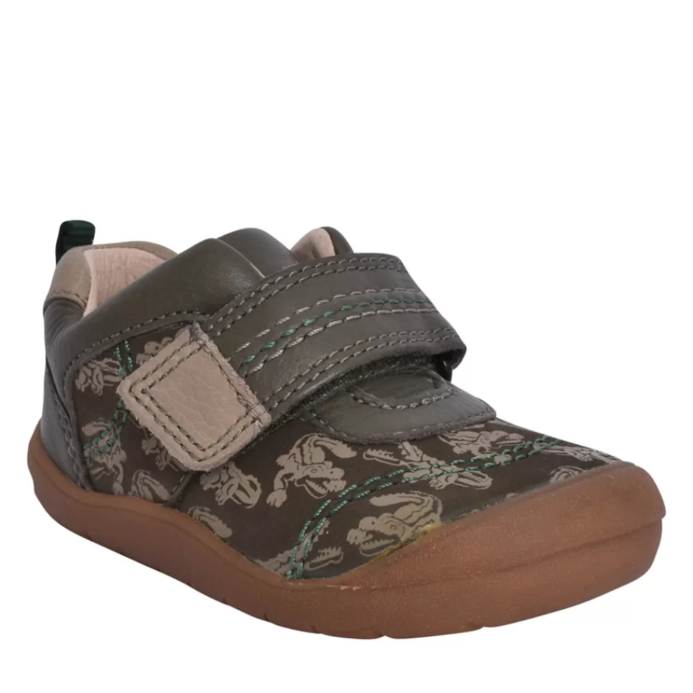 Kids START RITE Boys Wild Khaki Velcro Shoe In Kids F Fit