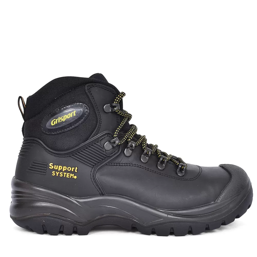 Mens GRISPORT Contractor Laced Safety Boot For Men In Black