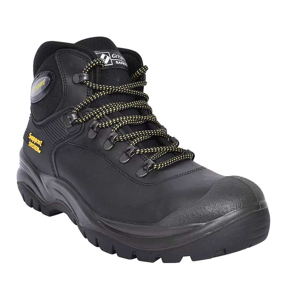 Mens GRISPORT Contractor Laced Safety Boot For Men In Black