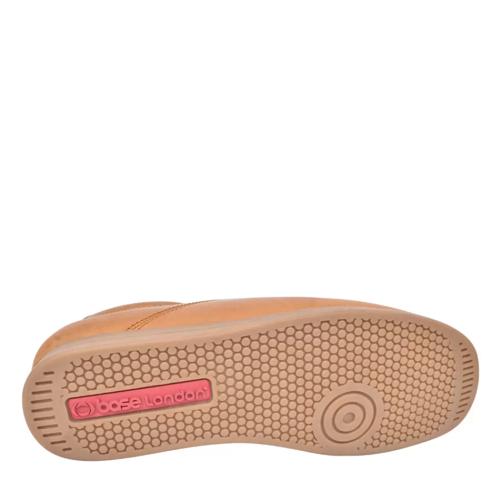 Mens BASE LONDON Event Casual Laced Moccasin Shoe For Men In Tan