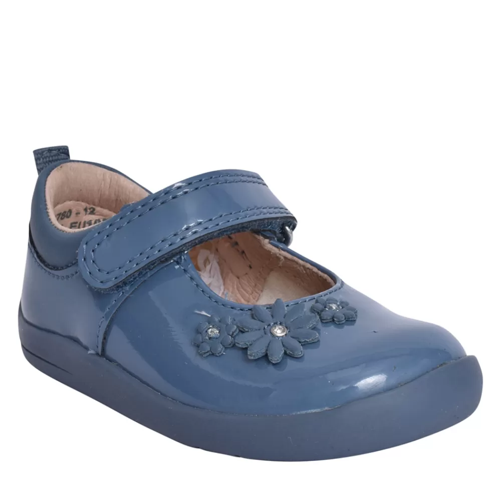 Kids START RITE Girls Fairy Tale Blue Velcro Shoe In Kids F Fit