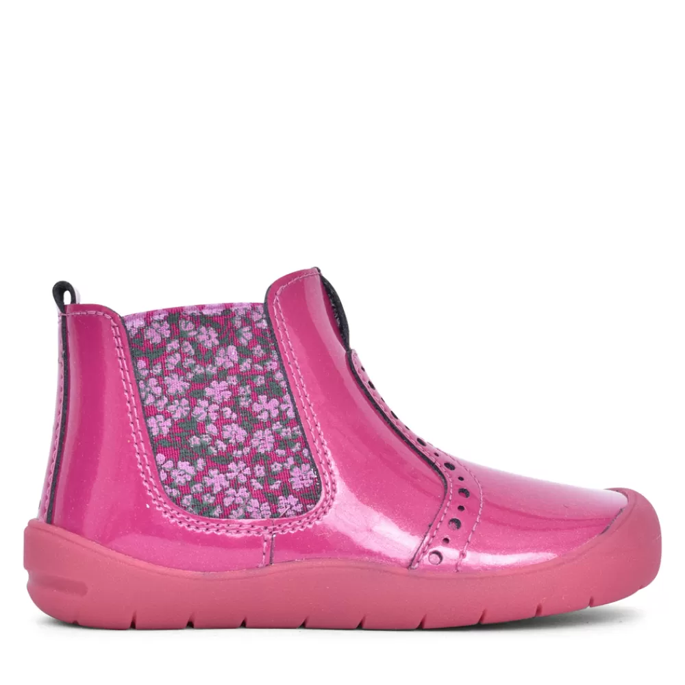 Kids START RITE Girls Friend Berry Glitter Ankle Boot In Kids G Fit