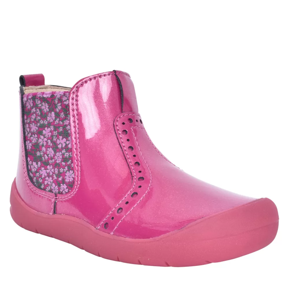 Kids START RITE Girls Friend Berry Glitter Ankle Boot In Kids G Fit