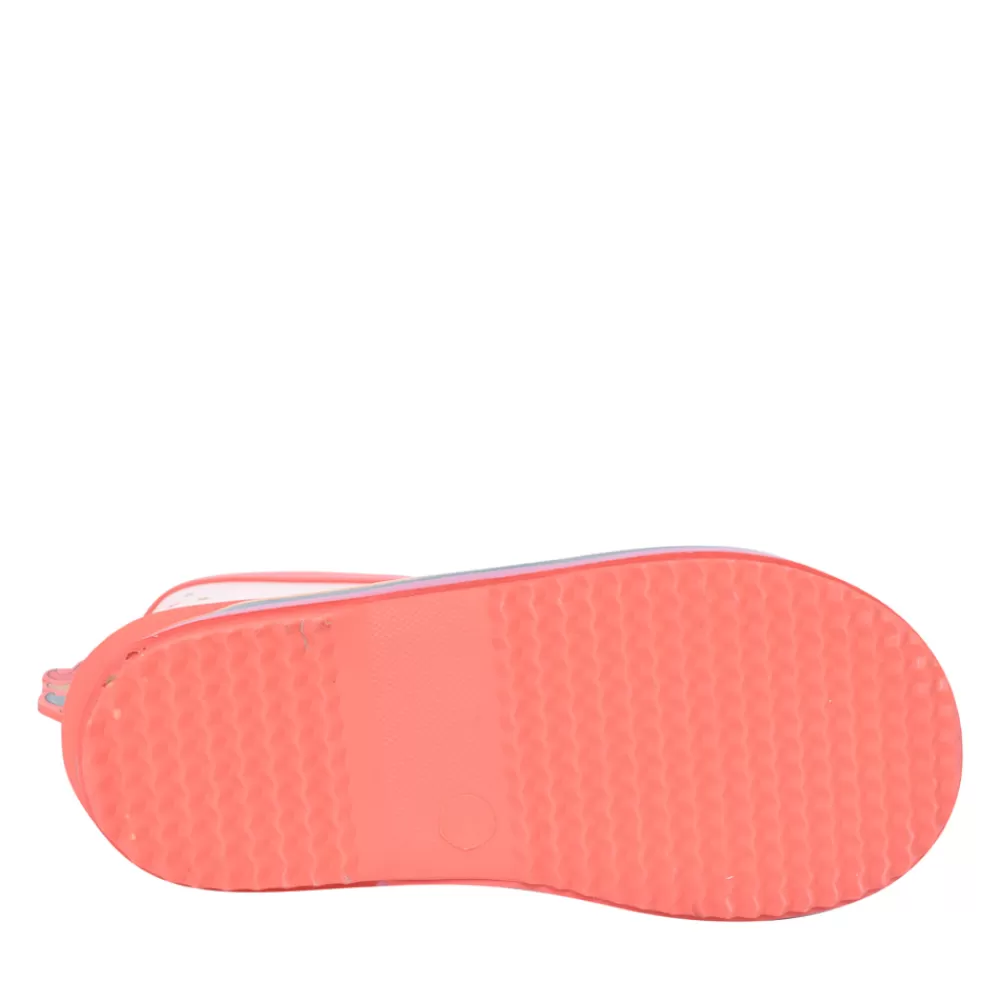 Kids CLARKS Girls Tarri Run T Pink Combi Welly Boot In Kids G Fit