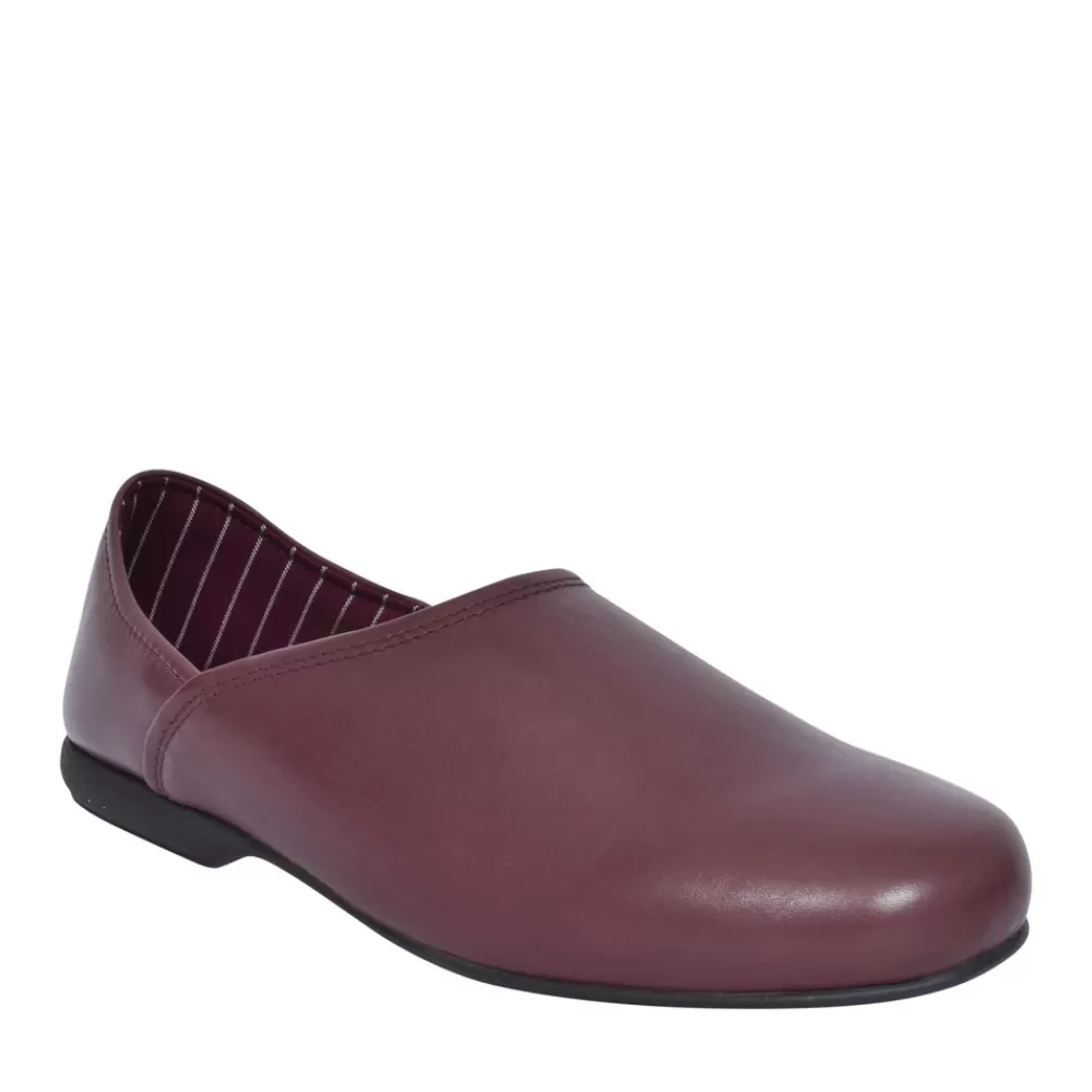 Mens CLARKS Harston Elite Leather G Fit Slipper For Men In Burgandy