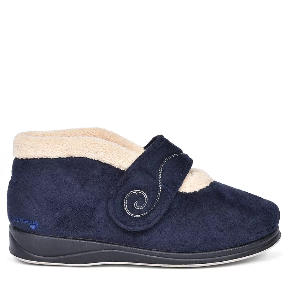 Ladies PADDERS Hush Bootie Slippers For Ladies In Navy