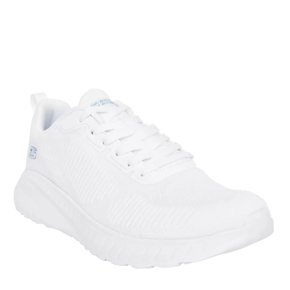 Ladies SKECHERS Ladies 117209 Bobs Sport Squad Trainer In Off White