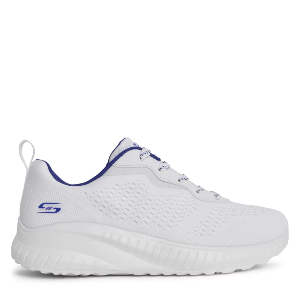 Ladies SKECHERS Ladies 117227 Bobs Squad Chaos Trainer In Off White