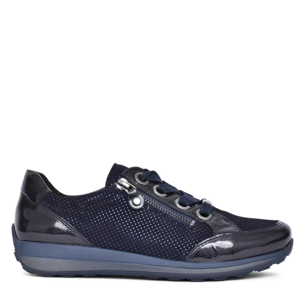 Ladies ARA Ladies 12-44587 Osaka-Highsoft Laced Shoe In Navy