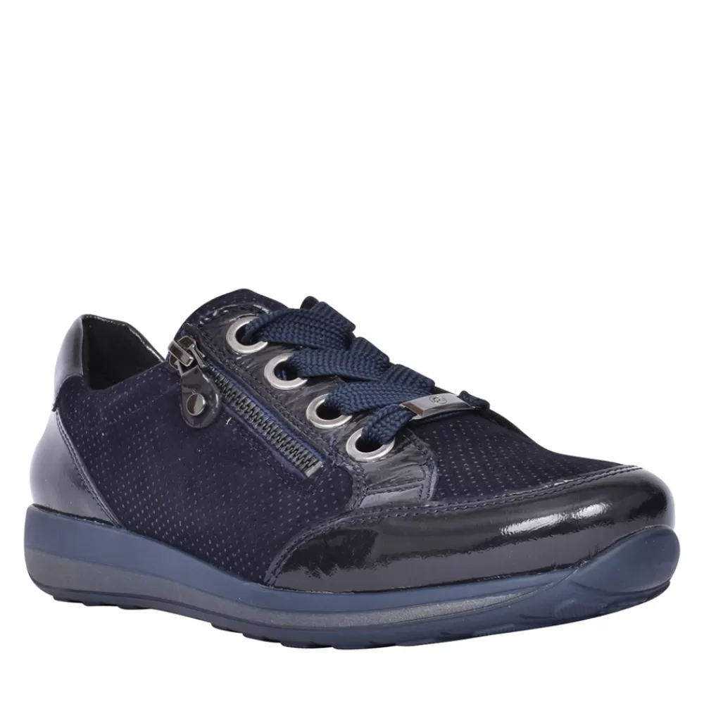 Ladies ARA Ladies 12-44587 Osaka-Highsoft Laced Shoe In Navy