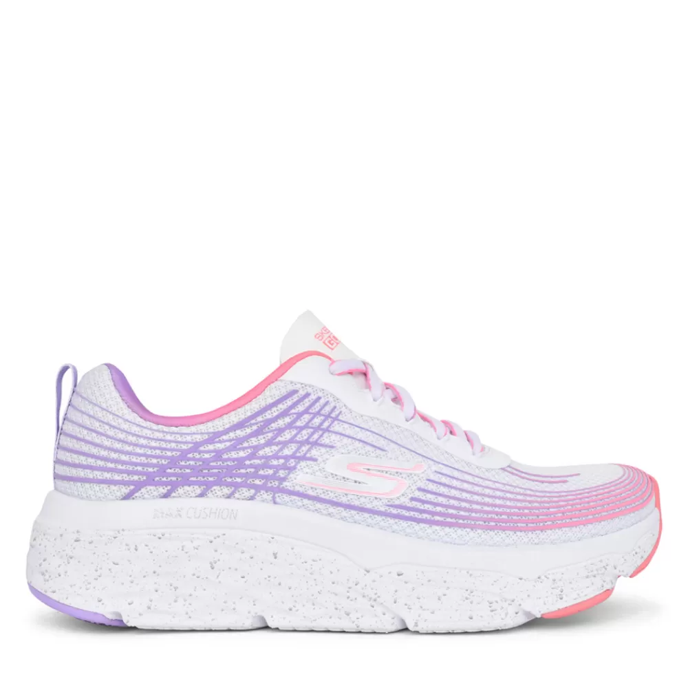 Ladies SKECHERS Ladies 128563 Max Cushioning Elite Trainer In White