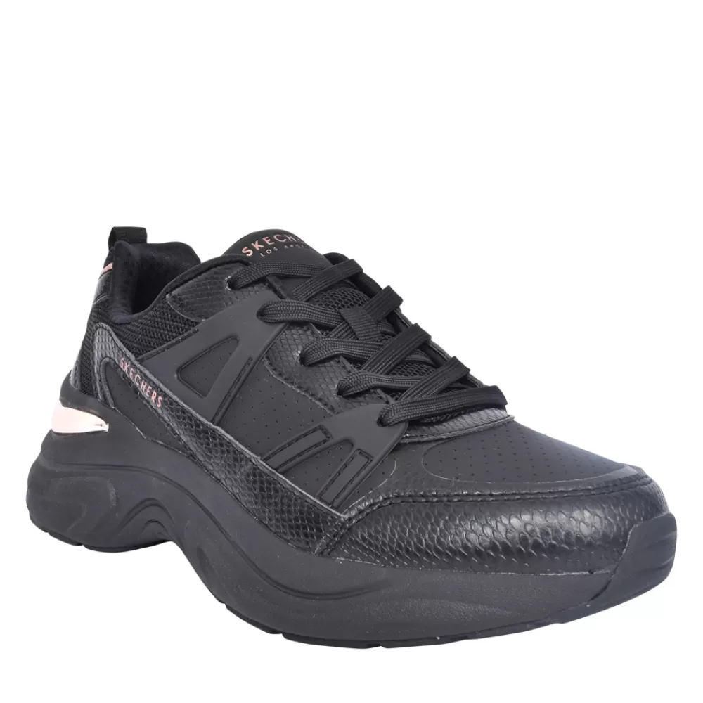 Ladies SKECHERS Ladies 177576 Hazel Laced Trainer In Black