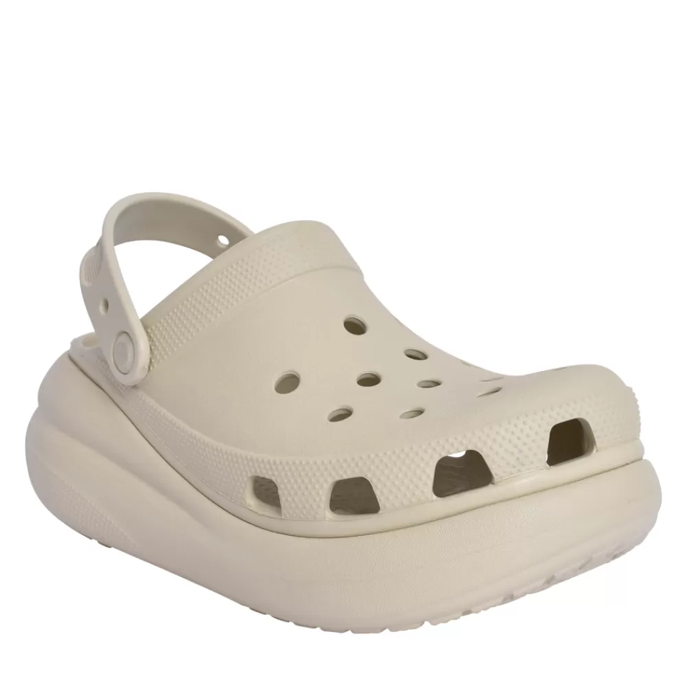 Ladies CROCS Ladies 207521 Classic Crush Clog In Cream