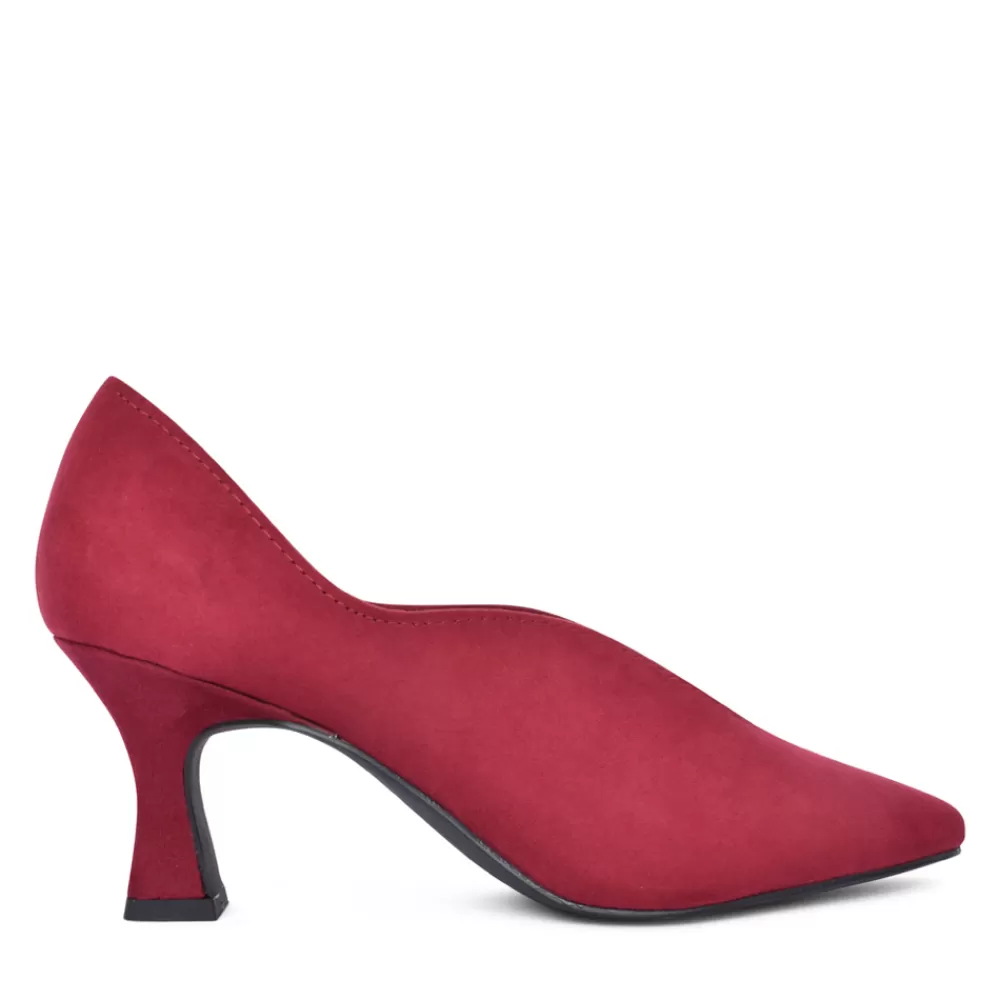 Ladies MARCO TOZZI Ladies 2-22404 High Heel Court Shoe In Red