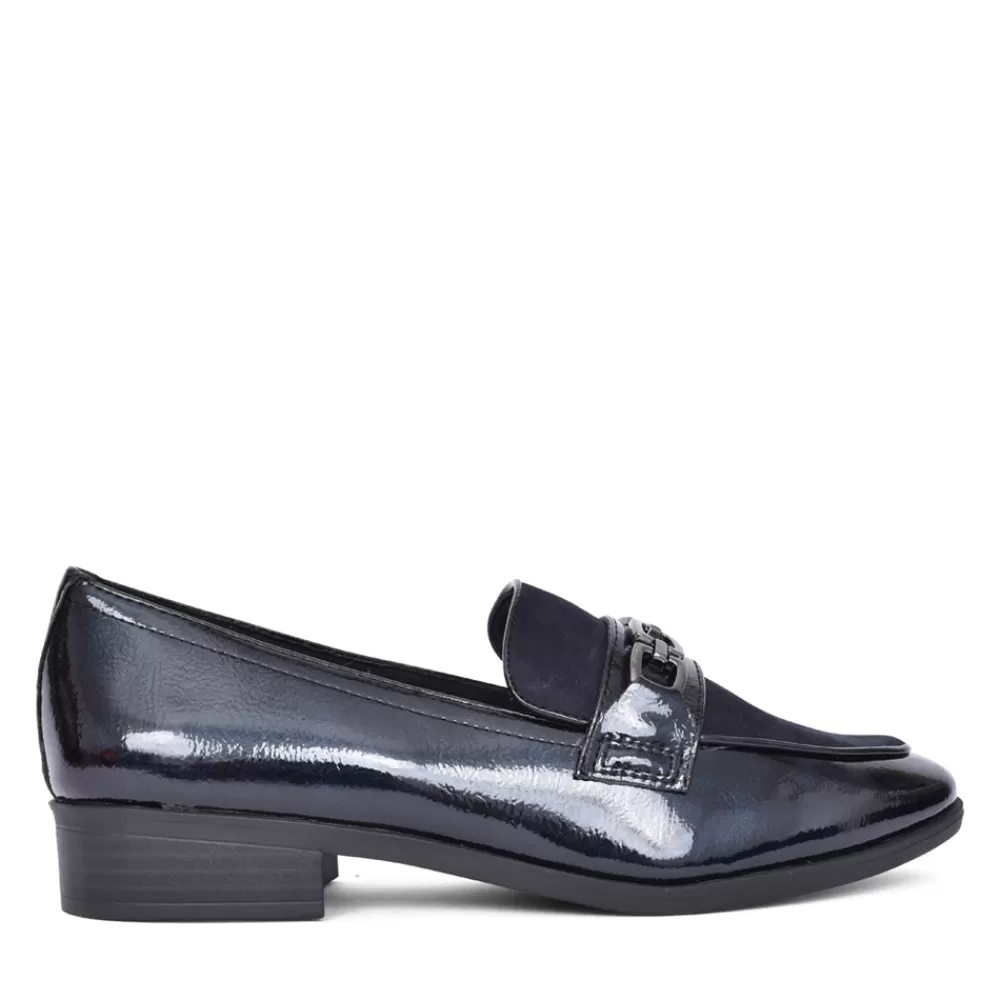 Ladies MARCO TOZZI Ladies 2-24306 Slip-On Shoe In Navy Patent