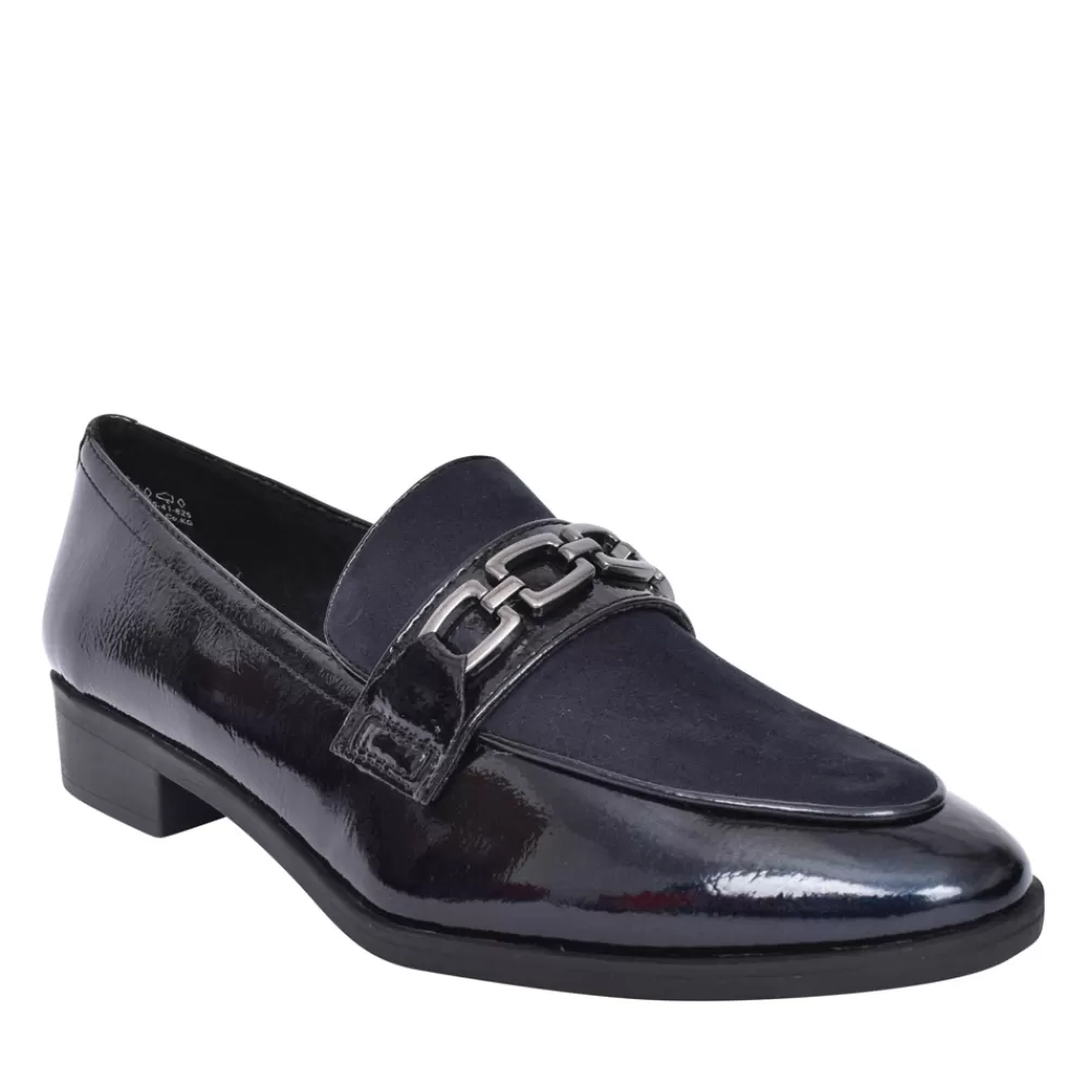 Ladies MARCO TOZZI Ladies 2-24306 Slip-On Shoe In Navy Patent