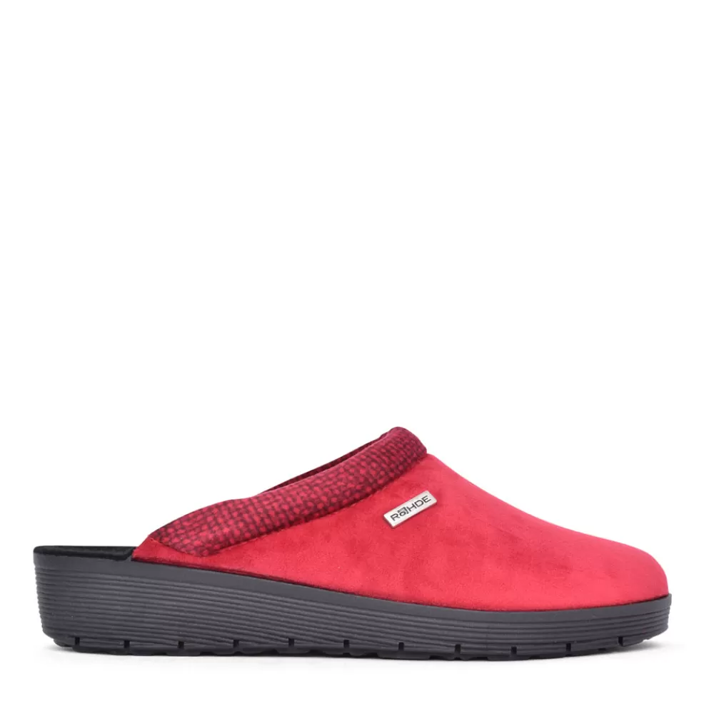 Ladies ROHDE Ladies 2336 Roma Mule Slipper In Red