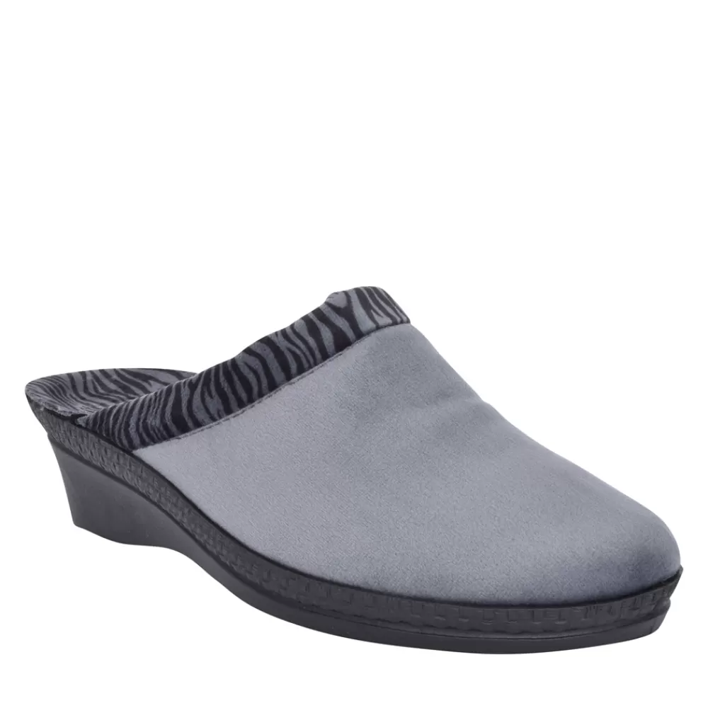 Ladies ROHDE Ladies 2465 Neustadt Mule Slipper In Grey