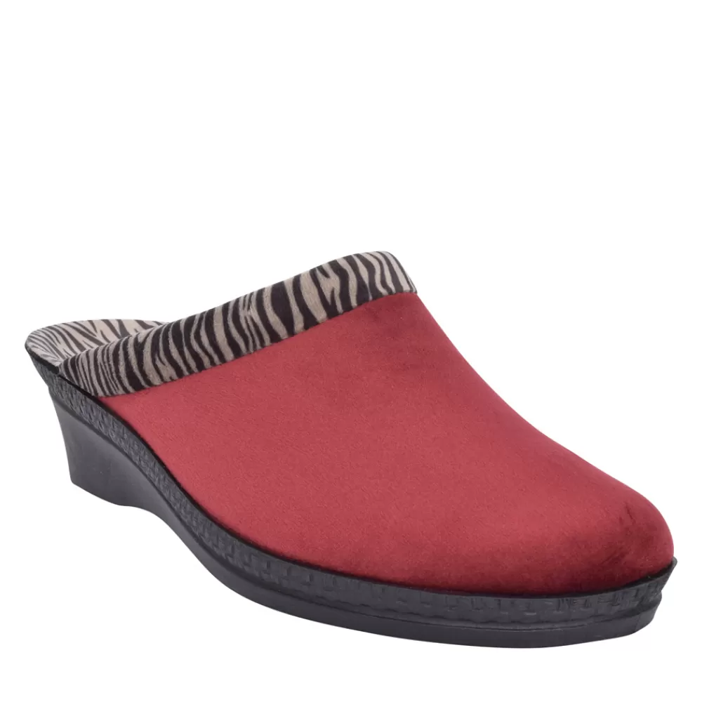 Ladies ROHDE Ladies 2465 Neustadt Mule Slipper In Red