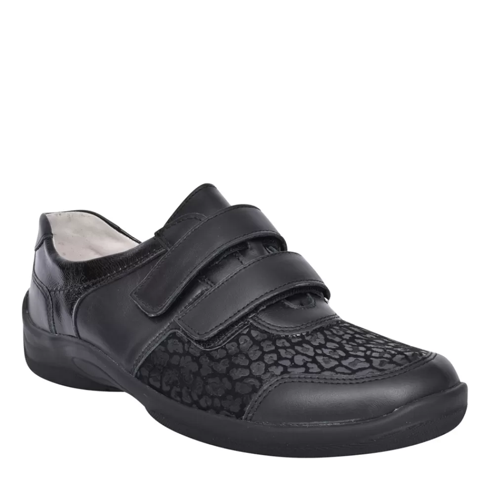 Ladies WALDLAUFER Ladies 312H01 Hesna Velcro Shoe In Black