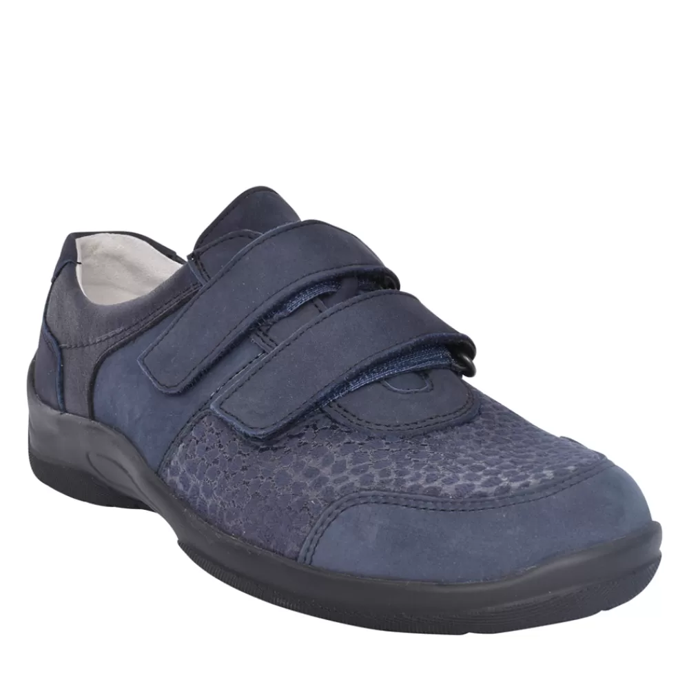 Ladies WALDLAUFER Ladies 312H01 Navy Hesna Velcro Shoe In Navy