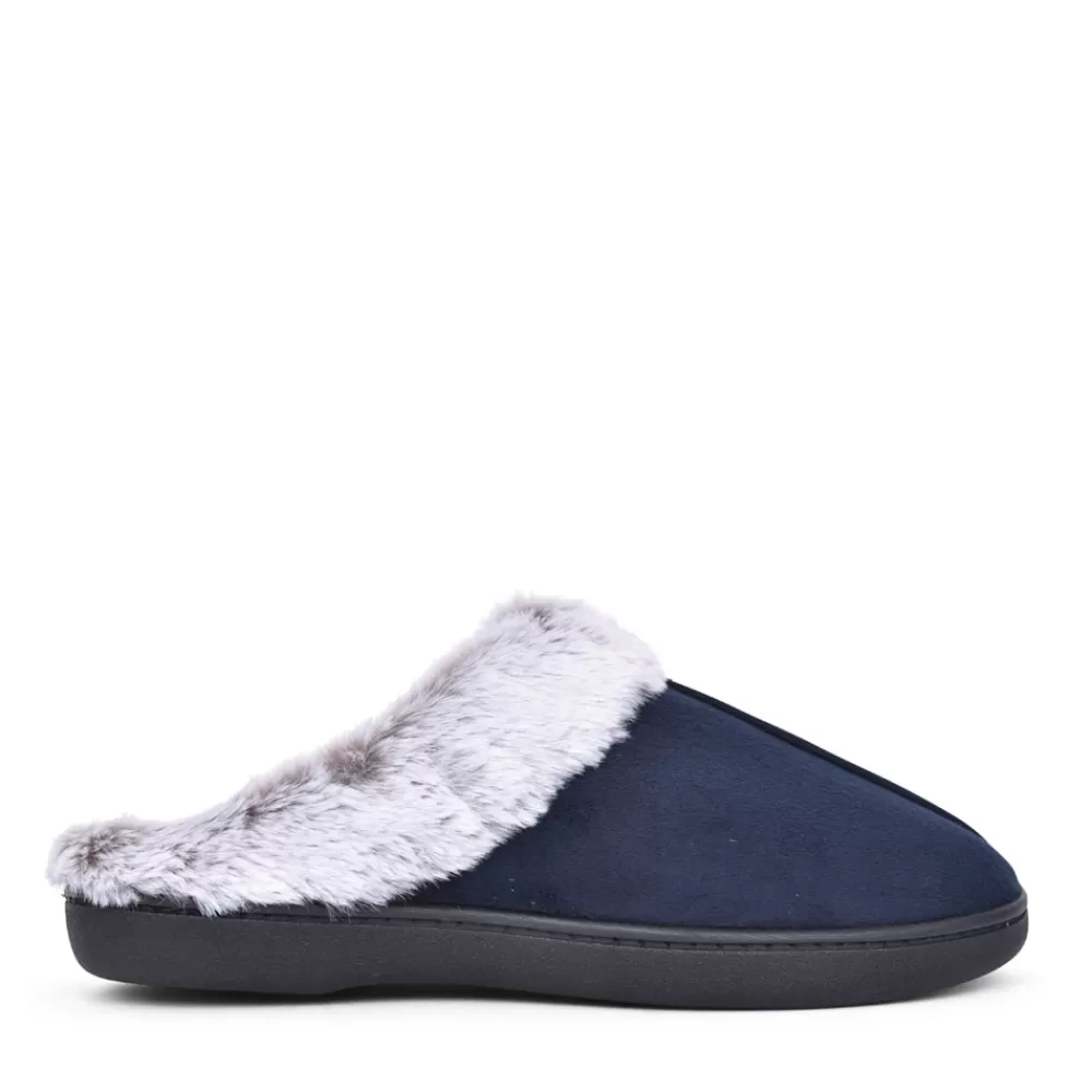 Ladies PADDERS Ladies 3283 Florrie Wide Fit Mule Slipper In Navy