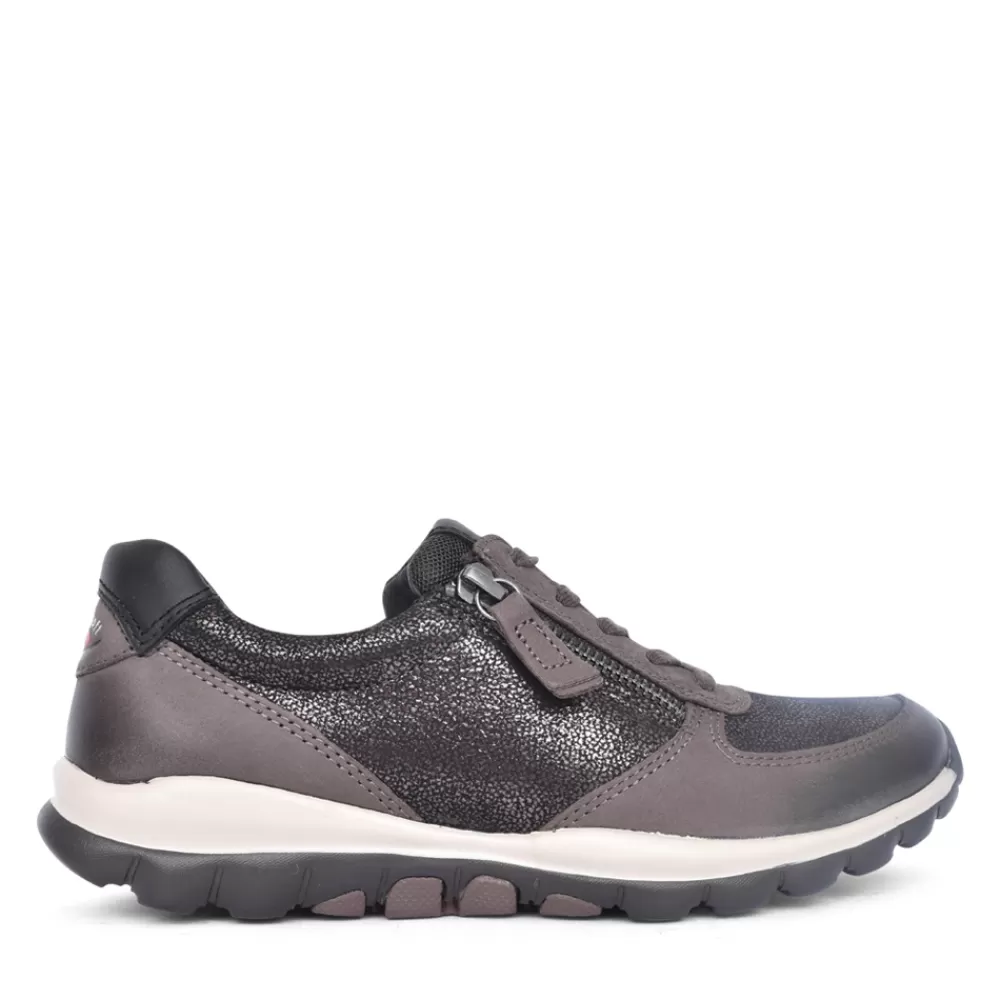 Ladies GABOR Ladies 36.968 Fantastic Laced Trainer In Charcoal