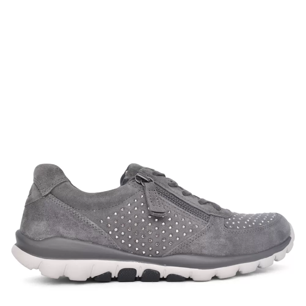 Ladies GABOR Ladies 36.968 Fantastic Laced Trainer In Grey