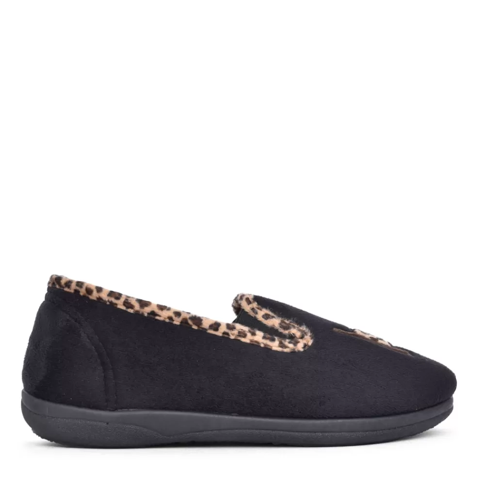 Ladies PADDERS Ladies 4082 Dandie Wide Fit Slipper In Black