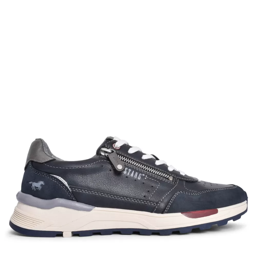 Mens MUSTANG Ladies 4186301 Laced Trainer In Navy