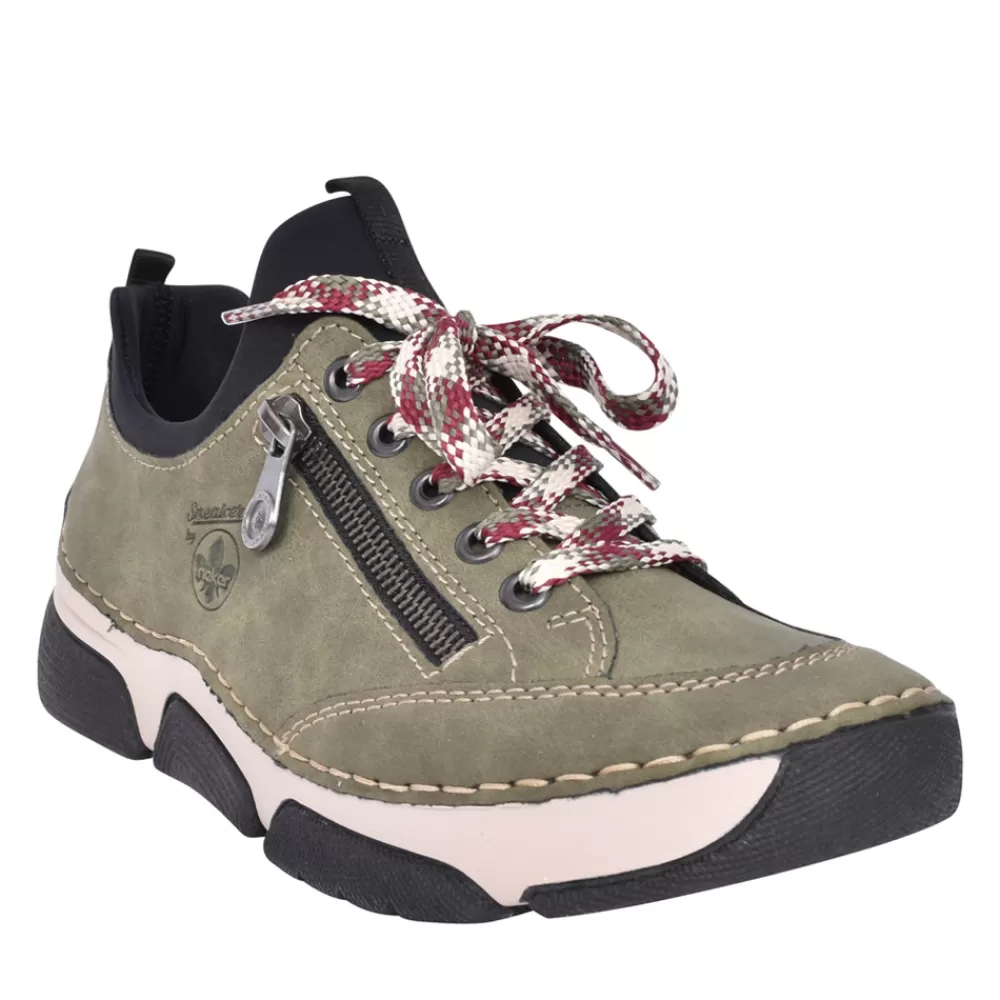 Ladies RIEKER Ladies 45973 Sock Trainer In Green