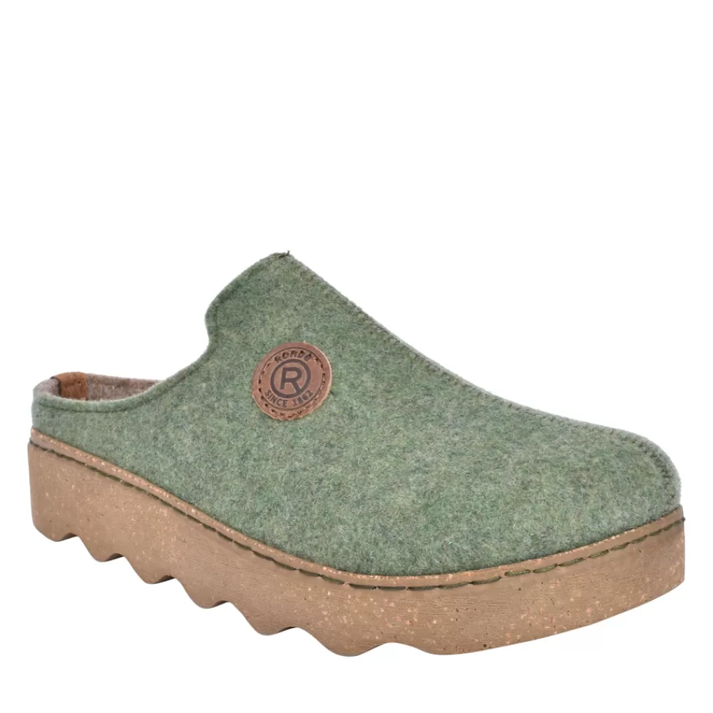 Ladies ROHDE Ladies 6120 Goggia Mule Slipper In Green