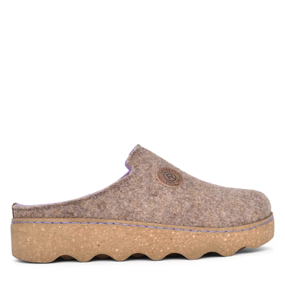 Ladies ROHDE Ladies 6120 Goggia Mule Slipper In Stone