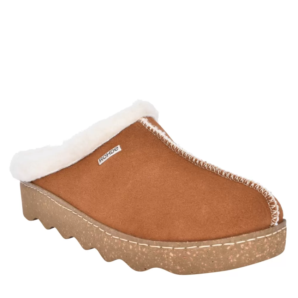 Ladies ROHDE Ladies 6125 Foggia Mule Slipper In Tan