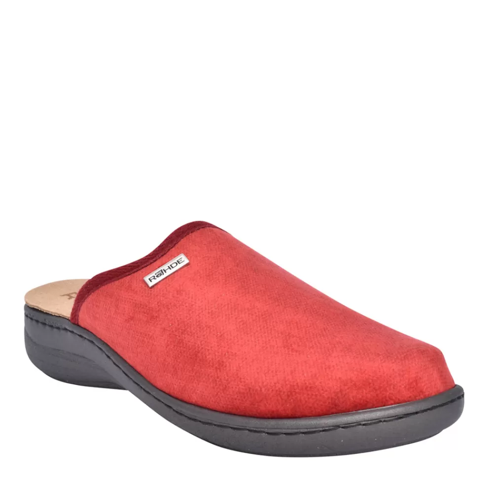 Ladies ROHDE Ladies 6853 Pietroburgo Mule Slipper In Red