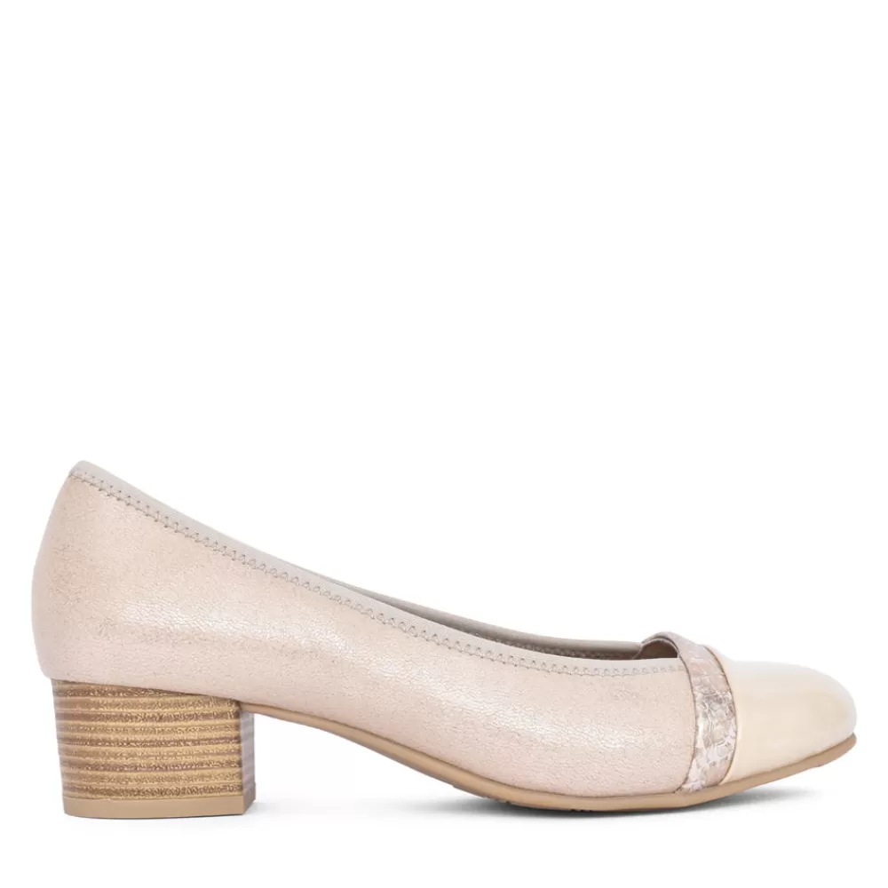 Ladies JANA Ladies 8-22366 Court Heel In Gold