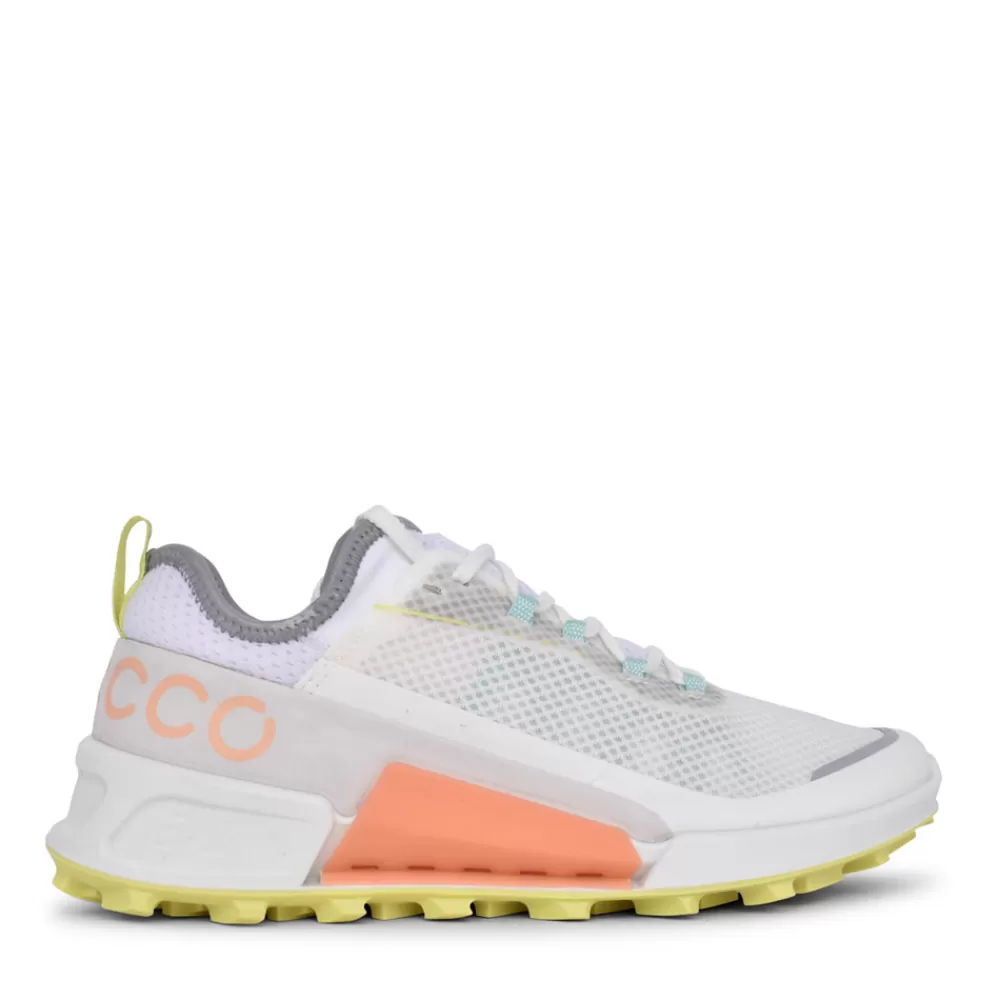 Ladies ECCO Ladies 822803 Laced Trainer In White