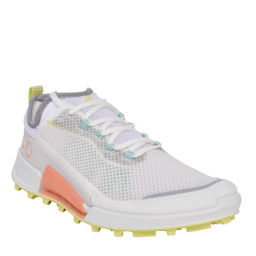 Ladies ECCO Ladies 822803 Laced Trainer In White