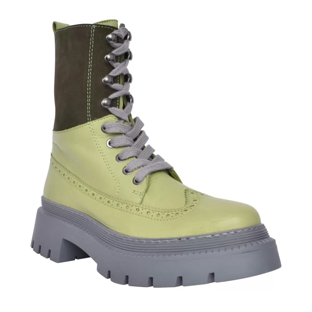 Ladies ADESSO Ladies A7081 Bronte Laced Calf Boot In Green