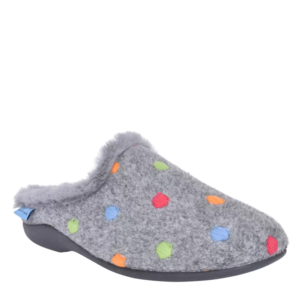 Ladies LUNAR Ladies Bernice Kln171 Mule Slipper In Grey