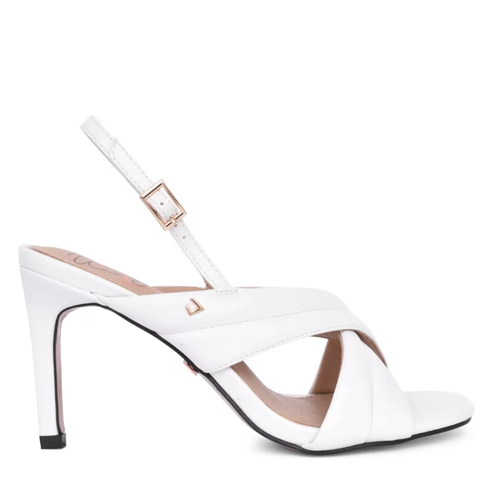 Ladies UNA HEALY Ladies Born To Run Medium Heel Sandal In White