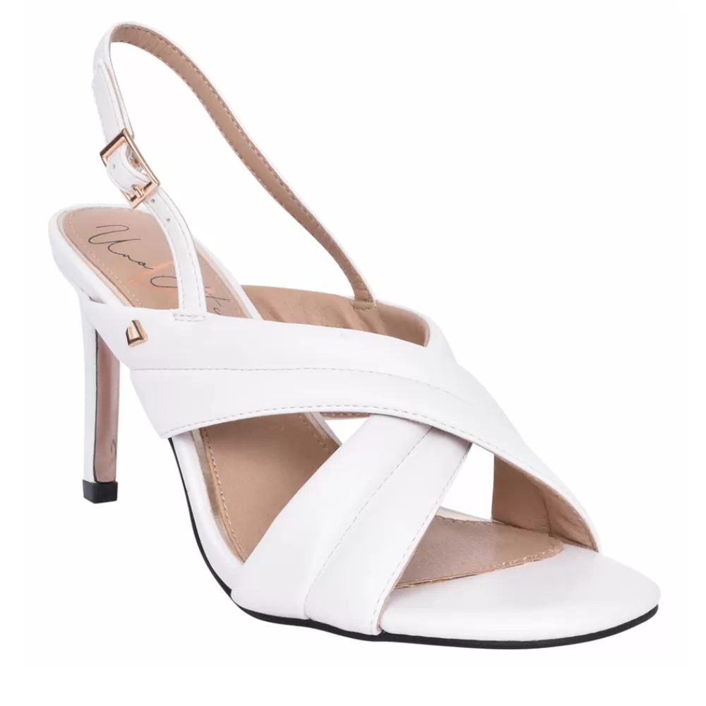 Ladies UNA HEALY Ladies Born To Run Medium Heel Sandal In White