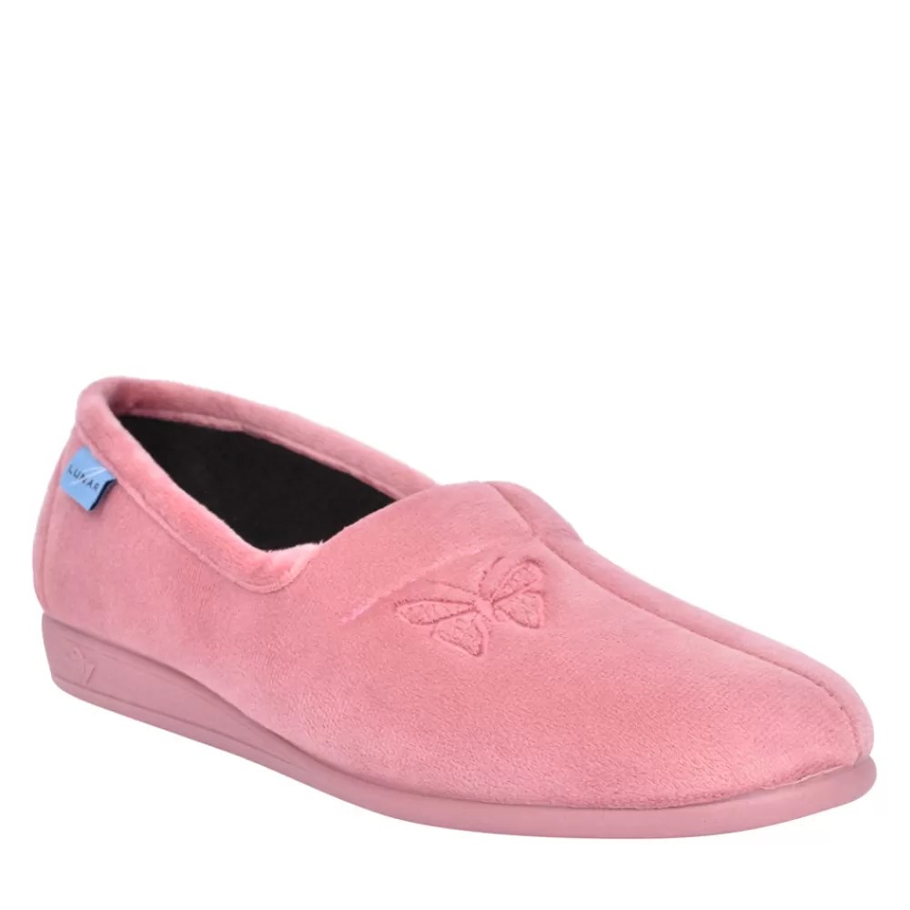 Ladies LUNAR Ladies Butterfly Kla001 Slipper In Pink