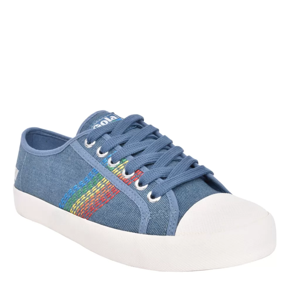 Ladies GOLA Ladies Coaster Rainbow Stitch Clb327 Trainer In Denim